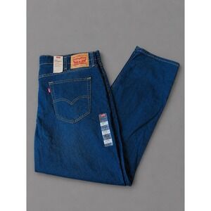 Levis 514 Jeans Mens 40x30 Blue Dark Wash Straight Stretch Denim Flex NWT